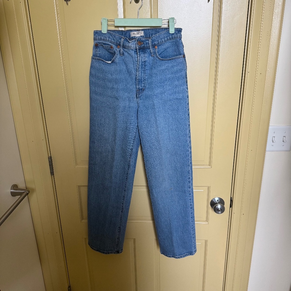 Madewell The Perfect Vintage Wide-Leg Crop Jean | Size 28 Tall | Medium Wash